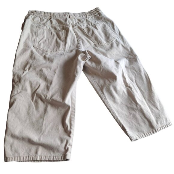 Ruby Rd Womens Capri Pants Size 12 Beige Beaded Pockets Preppy Classiccore - Picture 2 of 4